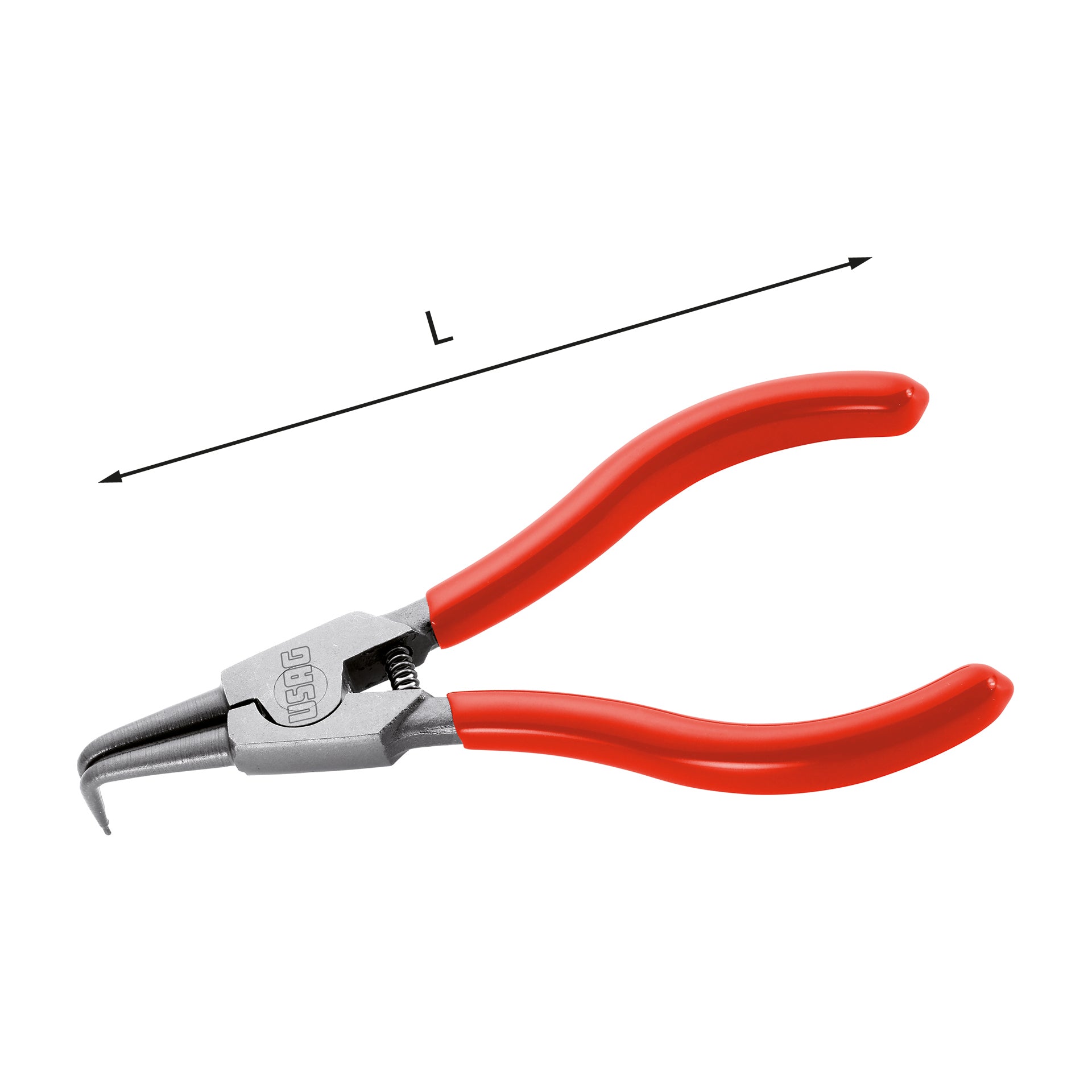128 CP - Pliers with 90° bent noses for external snap rings - Usag 128 CP - Pliers with 90° bent noses for external snap rings - Usag
